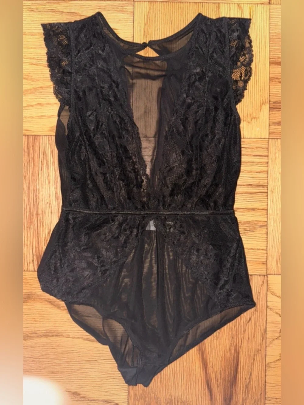 Black lace bodysuit